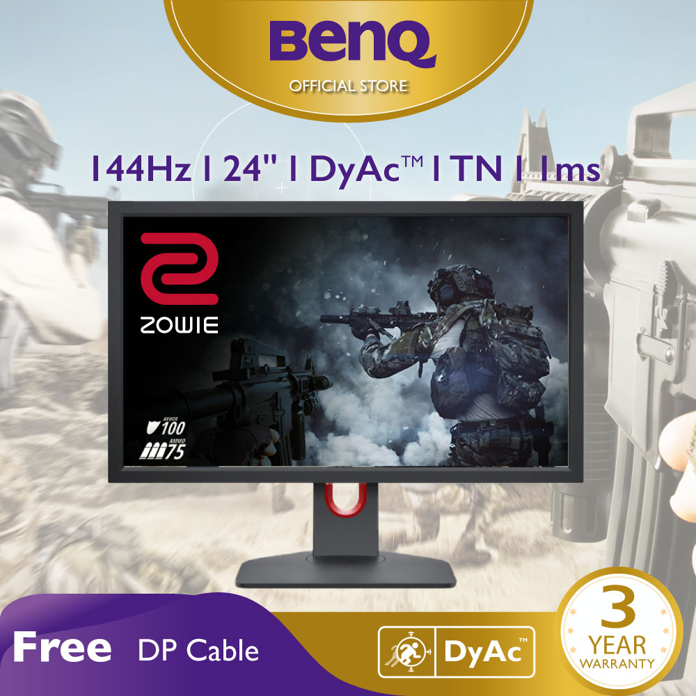  BenQ MOBIUZ EX240 Gaming Monitor 24 FHD 1080p 165Hz 1ms, IPS, HDRi, sRGB, Color Optimizer, Black eQualizer, Freesync, Eye-Care, Height, Swivel & Tilt