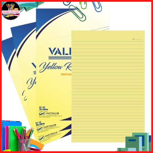 Yellow Pad Paper, Legal Pad, Gum-Top, One Pad, approx 80Sheets