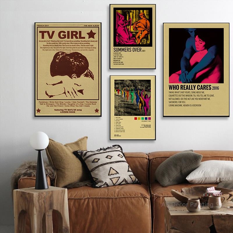 Hot TV Girl Poster Nostalgia Kraft Paper Print Harajuku Fashion Decoration  Chambre Coffee Bar Home Room