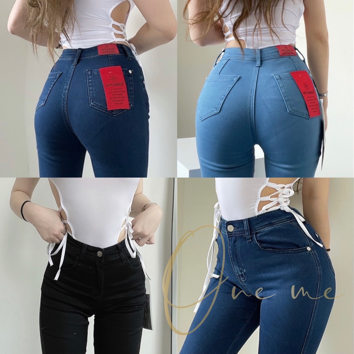 ONEME#COD 3 buttons High waist Skinny Pants For Women Denim Jeans Korean  Pants Maong Pants Ladies Jeans Slim Fit Jeans Good Quality