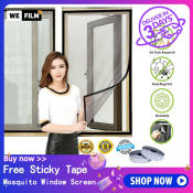 WEFILM Adjustable Mosquito Window Screen with Sticky Tape