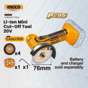 Ingco 3" Cordless Mini Cut Off Tool with Disc