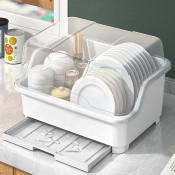 Multi-functional Kitchen Storage Rack with Dust-proof Cover - 