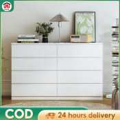 Big White Wooden Chest Drawer Cabinet - Spacious Storage Solution