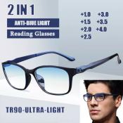 Oyki TR90 Anti Blue Computer Reading Glasses for Men