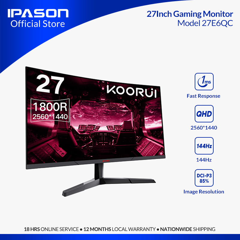 KOORUI 27E6QC QHD Curved Gaming Monitor