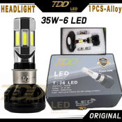 TDD Original 6LED Motorcycle Headlight - Waterproof, White (Brand: TDD)