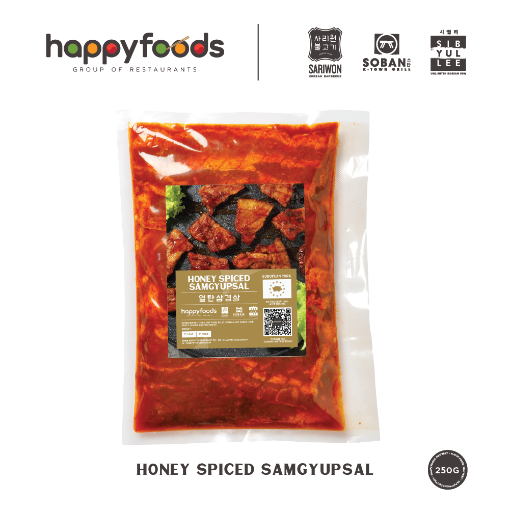 Happyfoods Korean Delivery Honey Spiced Pork Samgyupsal 250g