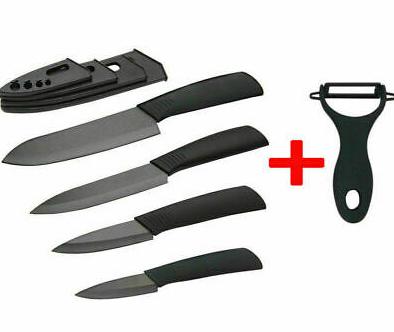 Black Ceramic Knife Set - 5 Piece Kitchen Knives