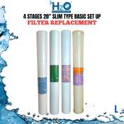 Slim Type 4-Stage Water Filtration System with Filter Replacement
