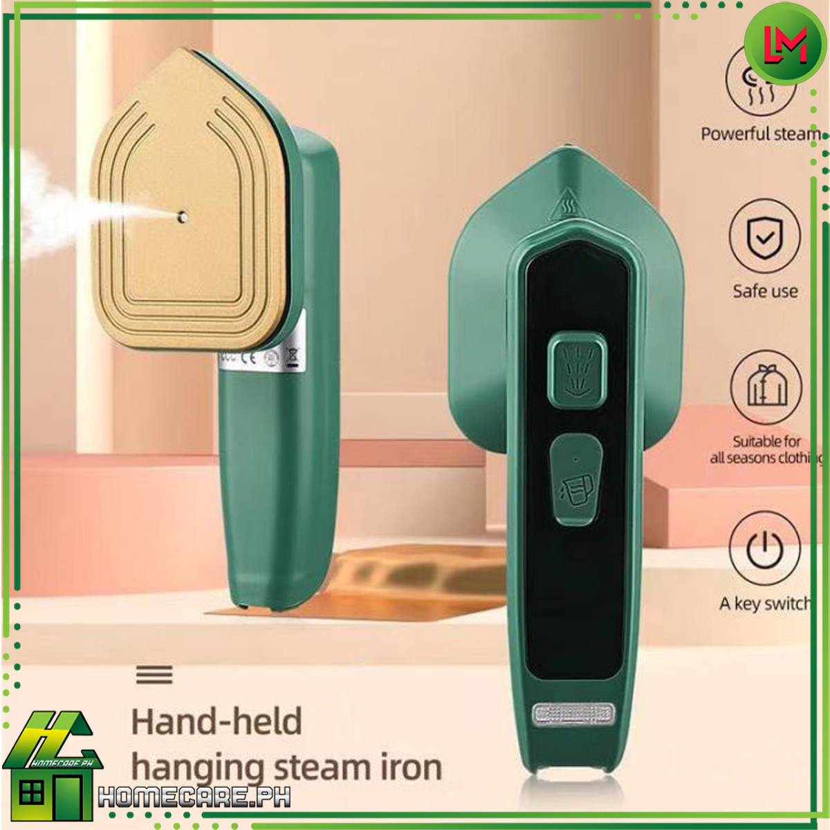 HOMECARE PH. Mini Handheld Steam Iron