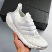 Adidas Ultra Boost 21 - Pure White Running Shoes