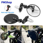 PMShop Foldable Motorcycle Side Mirrors - 7/8 Inch Handle Bar