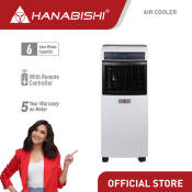 Hanabishi Portable Air Cooler with 6L Tank and Honeycomb Filter