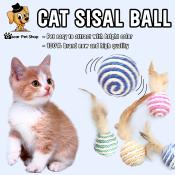 Pet Cat Kitten Sisal Ball Scratch Rope Toy Cat Toy