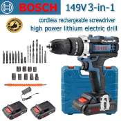 BOSCH 149V Cordless Drill Set with Accessories and LED Indicator