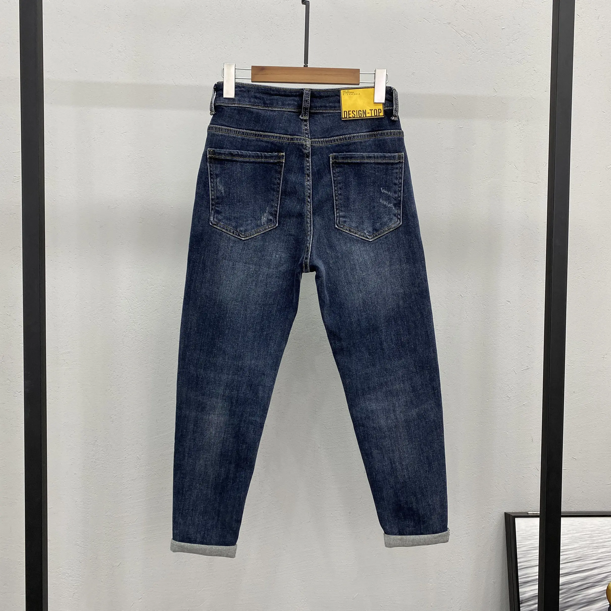 black and blue denim