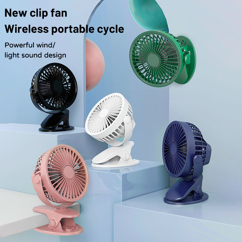 JHC Rechargeable Clip Fan - Portable USB Desk Fan