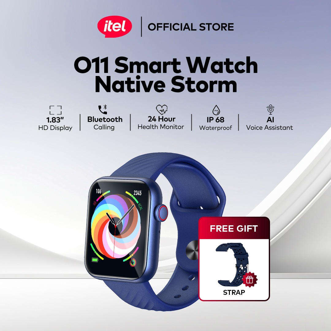 itel O11 Smart Watch Quby Edition / 1.83"Screen / Health Monitor / 30Days Battery Life / IP68 Proof