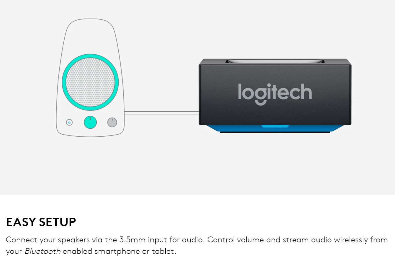  Logitech Bluetooth Audio Adapter for Bluetooth Streaming :  Electronics
