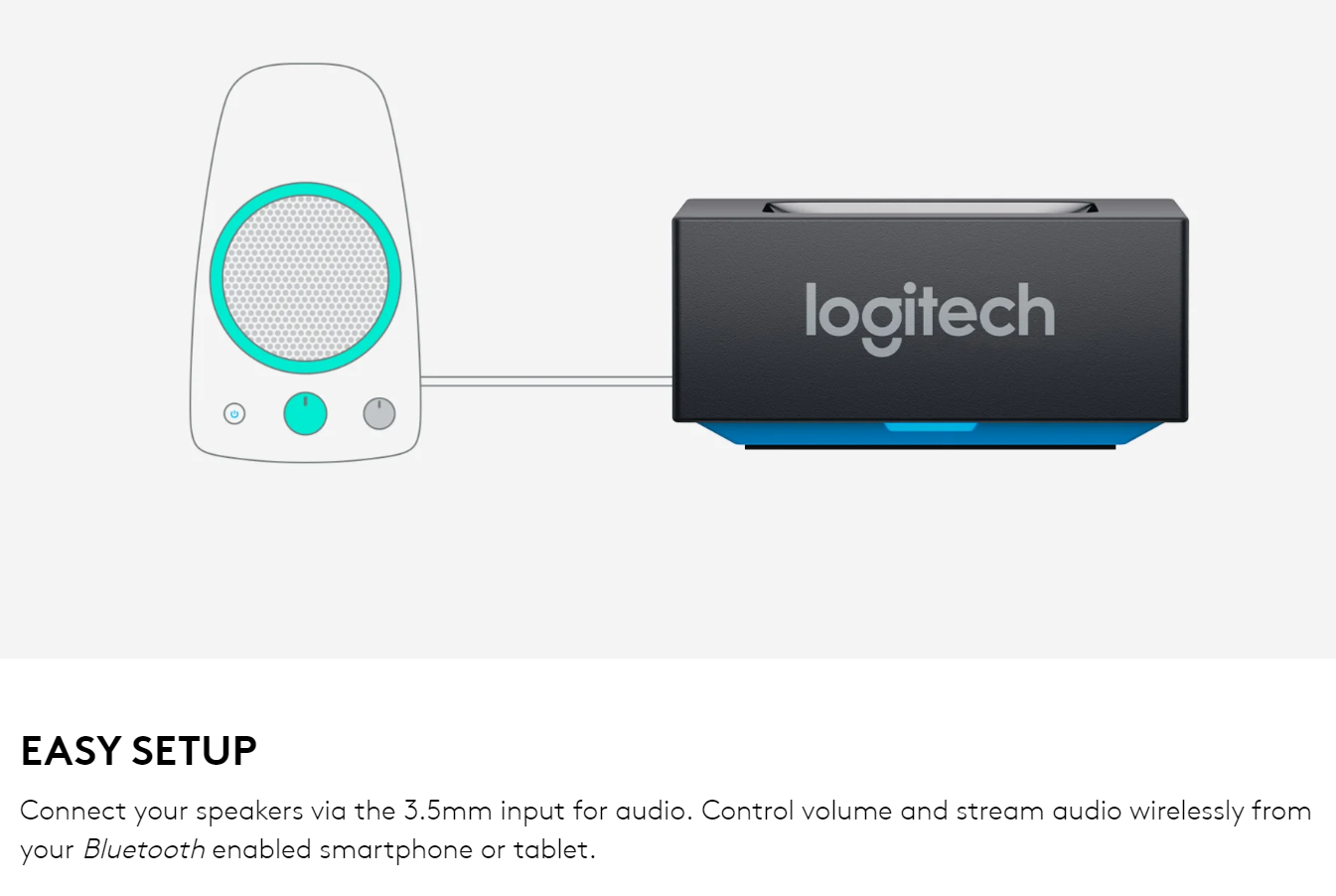 Logitech Bluetooth Audio Adapter for Bluetooth Streaming 