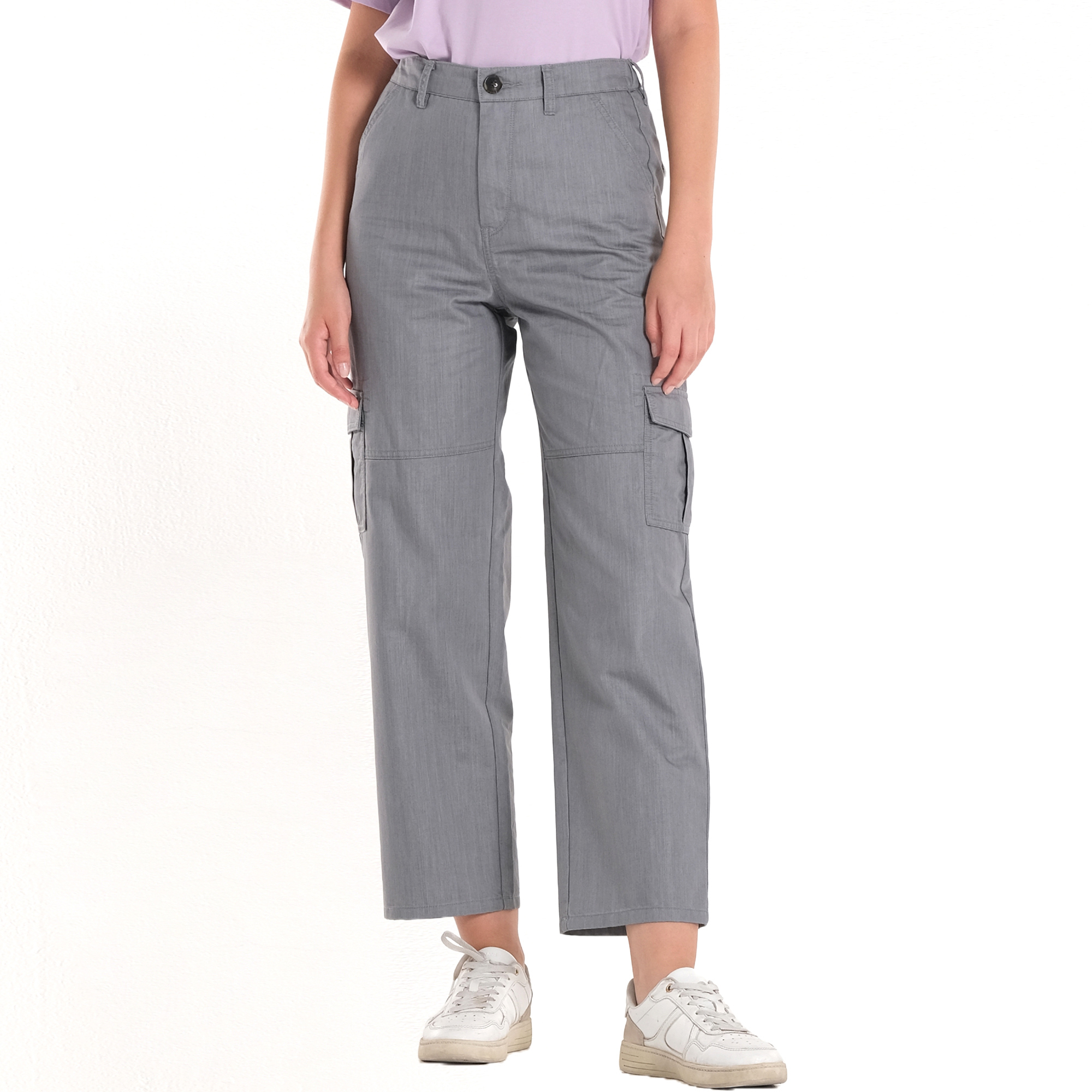 Pant Cargo Pants For Women Multiple Pockets Straight Cut Casual