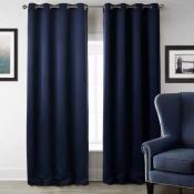 Blackout Curtain with 8 Grommets for Bedroom and Living Room