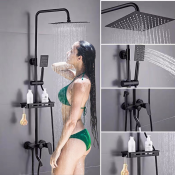 TOLO Stainless Steel Shower Set with Storage Shelf