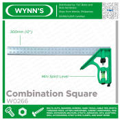 Wynns Combination Square Angle Ruler 300mm Measuring Tool Tgc