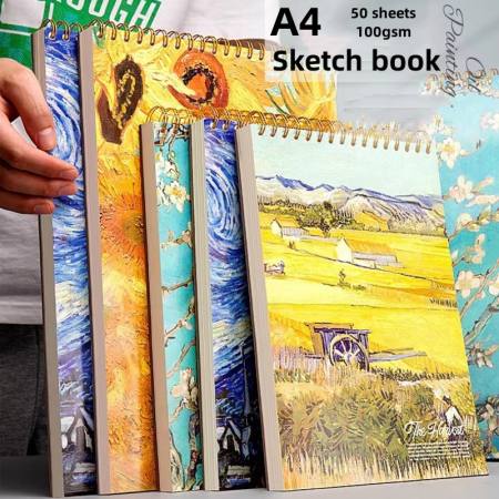 A4 Van Gogh upturning Sketchbook drawing book Painting sketchbook Graffiti Sketch Pad Art Supplies