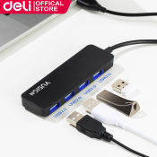 Deli 4-Port USB Hub, Ultra High-Speed Splitter VS781