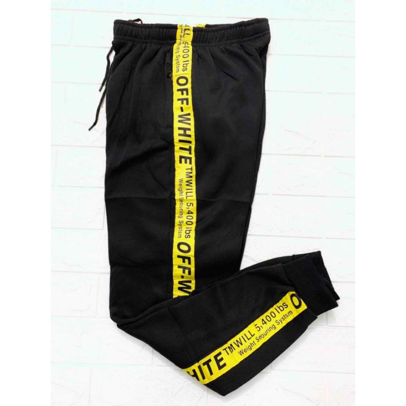 komme kjole Brudgom Off-White Yellow Stripe Track Pants | craft-ivf.com