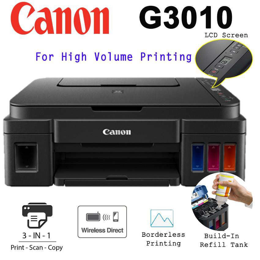 CANON G3010 colored printer Print/Copy/Scan/Wi-Fi