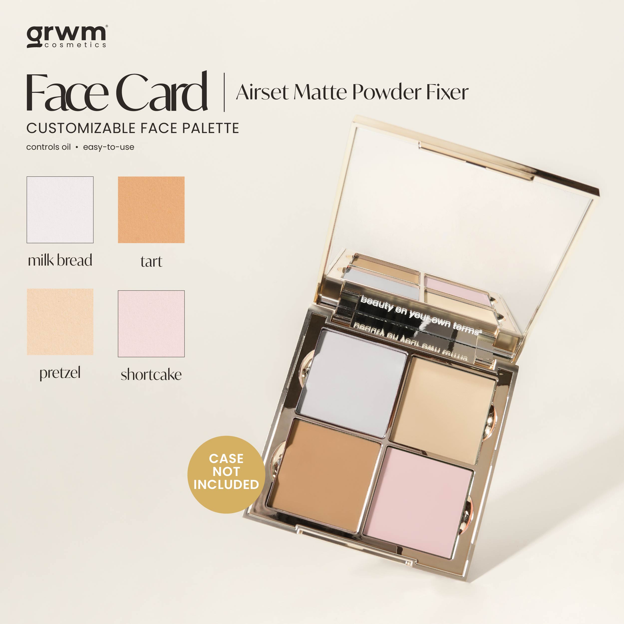 Discount on GRWM Cosmetics  shoes - SKU: GRWM Cosmetics Face Card -  Airset Matte Powder Fixer [case not included]