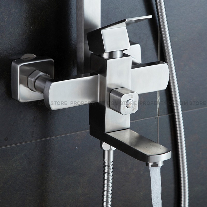 304 Stainless Shower Set Mixer Faucet Matte Design