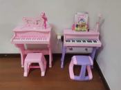 Richard-Electronic Kids Piano with Microphone Toy Set