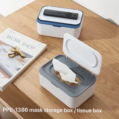 New Moisture & Dust Proof Tissue Box Style Face Mask Holder, Face Mask Dispenser, Wetwipes & Tissue Holder Multi Purpose Storage Box PPE-1386 (4)
