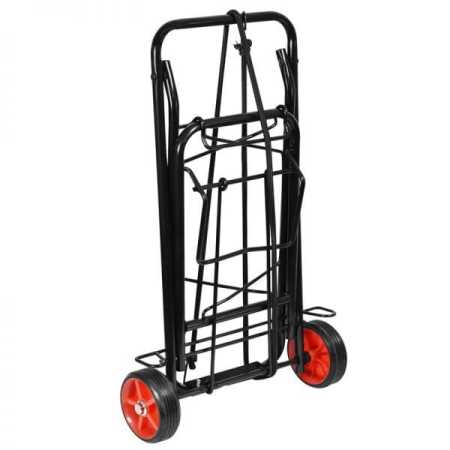 Folding luggage trolley hand truck push cart black