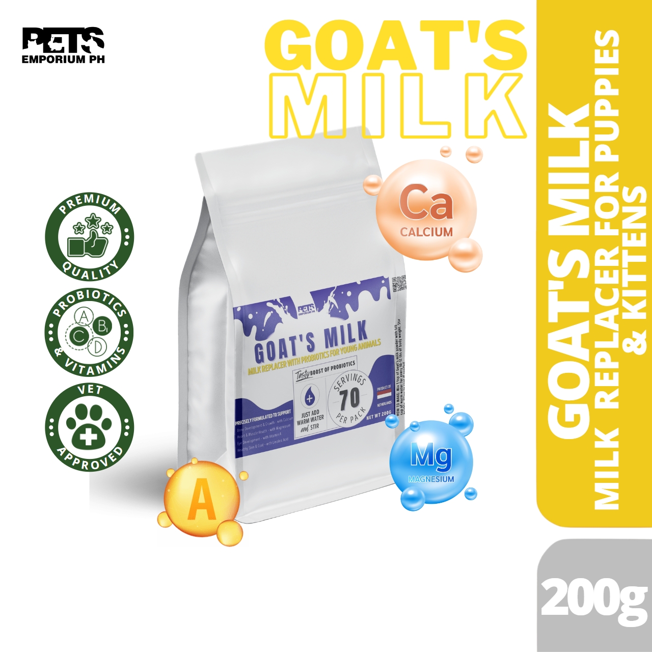 Pets Emporium PH Goat's Milk with Probiotics for Pets