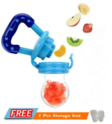 Baby Fruit Feeder Pacifier Fresh Food Milk Nibbler Feeder Kids Nipple Feeding Safe Baby Supplies Nipple Teat Pacifier Bottles 【FREE BOX】 (2)