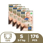 Drypers Touch Small  - 44 pcs x 4 packs  - Tape Diapers