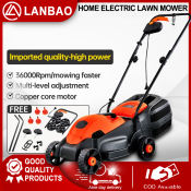 German Electric Lawn Mower with Grass Collecting Box