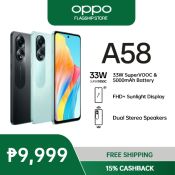 OPPO A58 | 33W SuperVOOC & 5000mAh Battery Cellphone