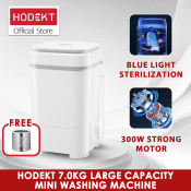 HODEKT Family Mini Washing Machine, 7KG Capacity
