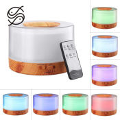 Ultrasonic Wood Grain Aroma Diffuser with Fragrance Oil, 500ml