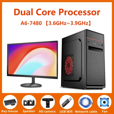Brand new / desktop computer full set of AMD A8 quad core processor / 3.5GHz ~ 3.8ghz / 8GB memory / 240gb SSD / brand new 19 inch monitor / keyboard / mouse / mouse pad / office desktop (2)
