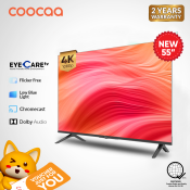 COOCAA 55" 4K Smart TV with Eye Protection and Screen Cast