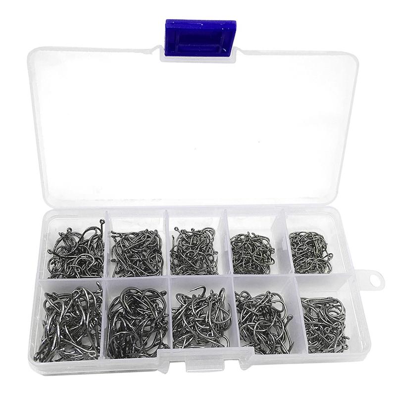 Mixed Size High Carbon Steel Carp Fishing Hooks Pack