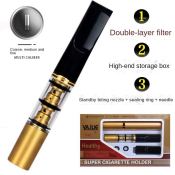 Washable Smoke Filter for Cigarettes and Pipes - Circulation Type