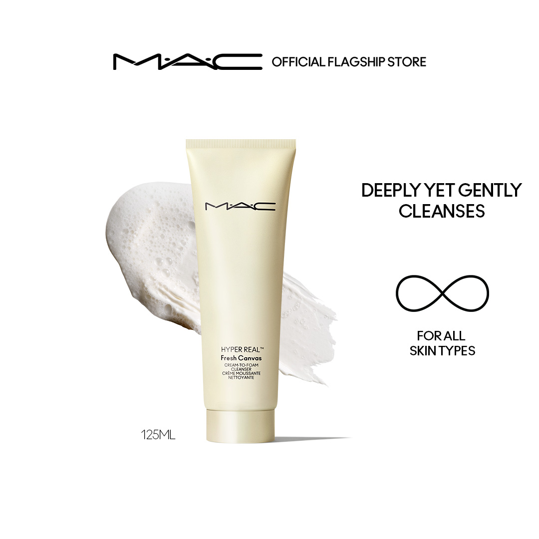Discount on M·A·C  shoes - SKU: MAC Hyper Real™ Fresh Canvas Cream-To-Foam Cleanser 125ml / gentle cream to foam cleanser removes lo